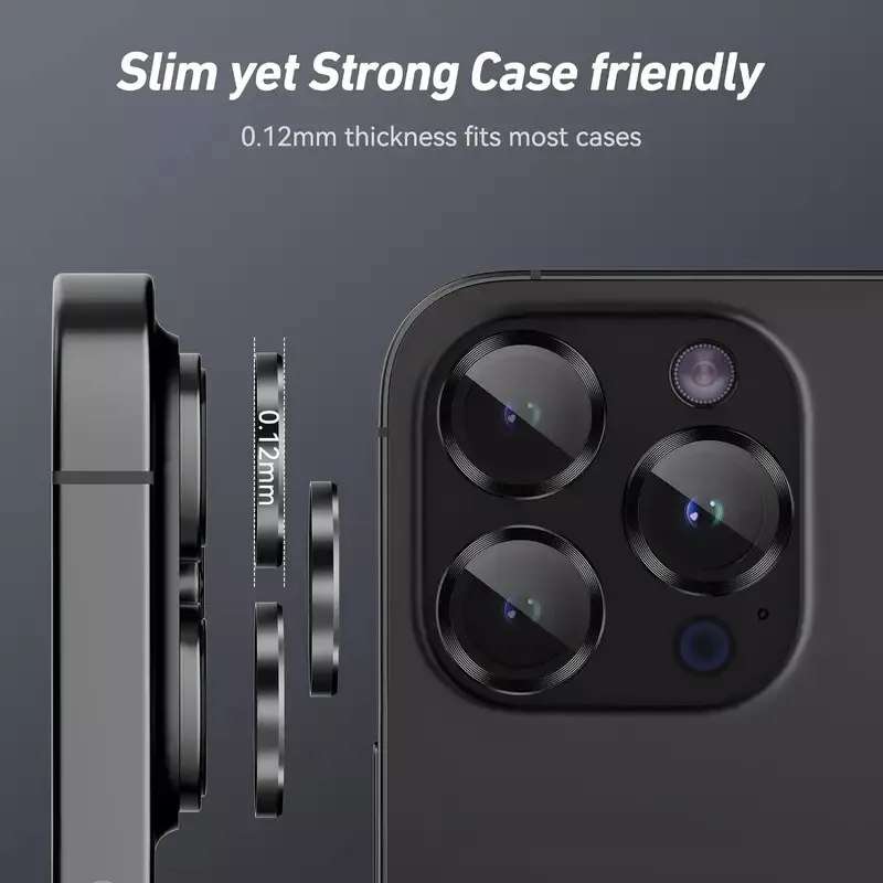 Pellicola Protezione Fotocamera Lega di Alluminio per iPhone 15 Pro e 15 Pro Max - immagine 7