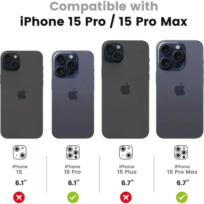 Pellicola Protezione Fotocamera Lega di Alluminio per iPhone 15 Pro e 15 Pro Max - immagine 5