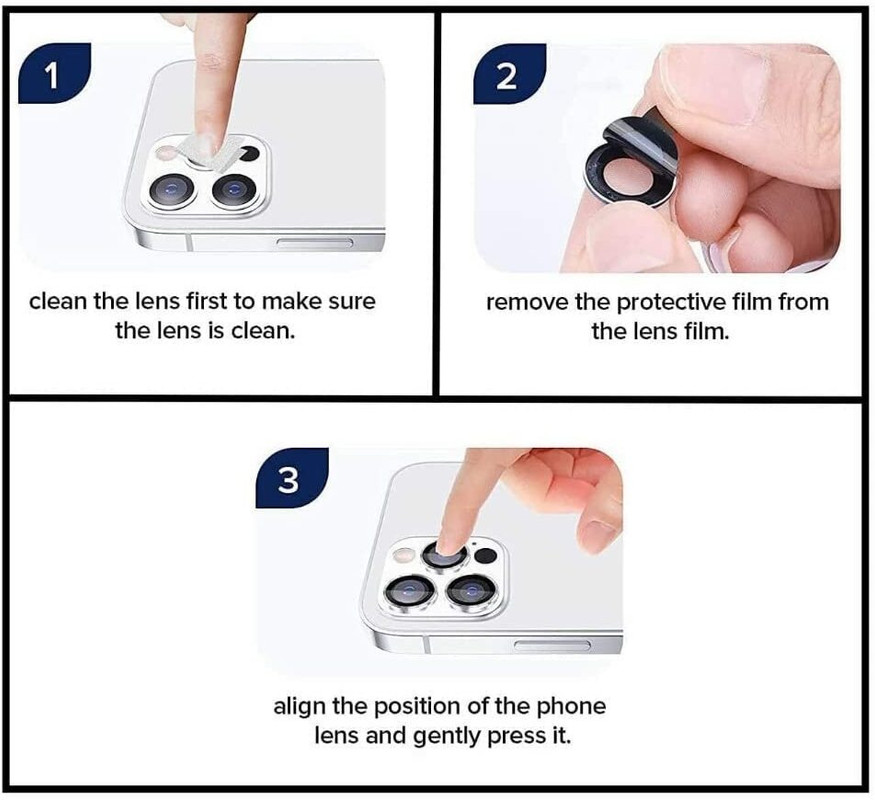 Pellicola Protezione Fotocamera Lega di Alluminio per iPhone 15 Pro e 15 Pro Max - immagine 4