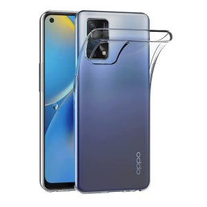 Cover Custodia Protezione Fotocamera TPU Trasparente per OPPO A74 4G