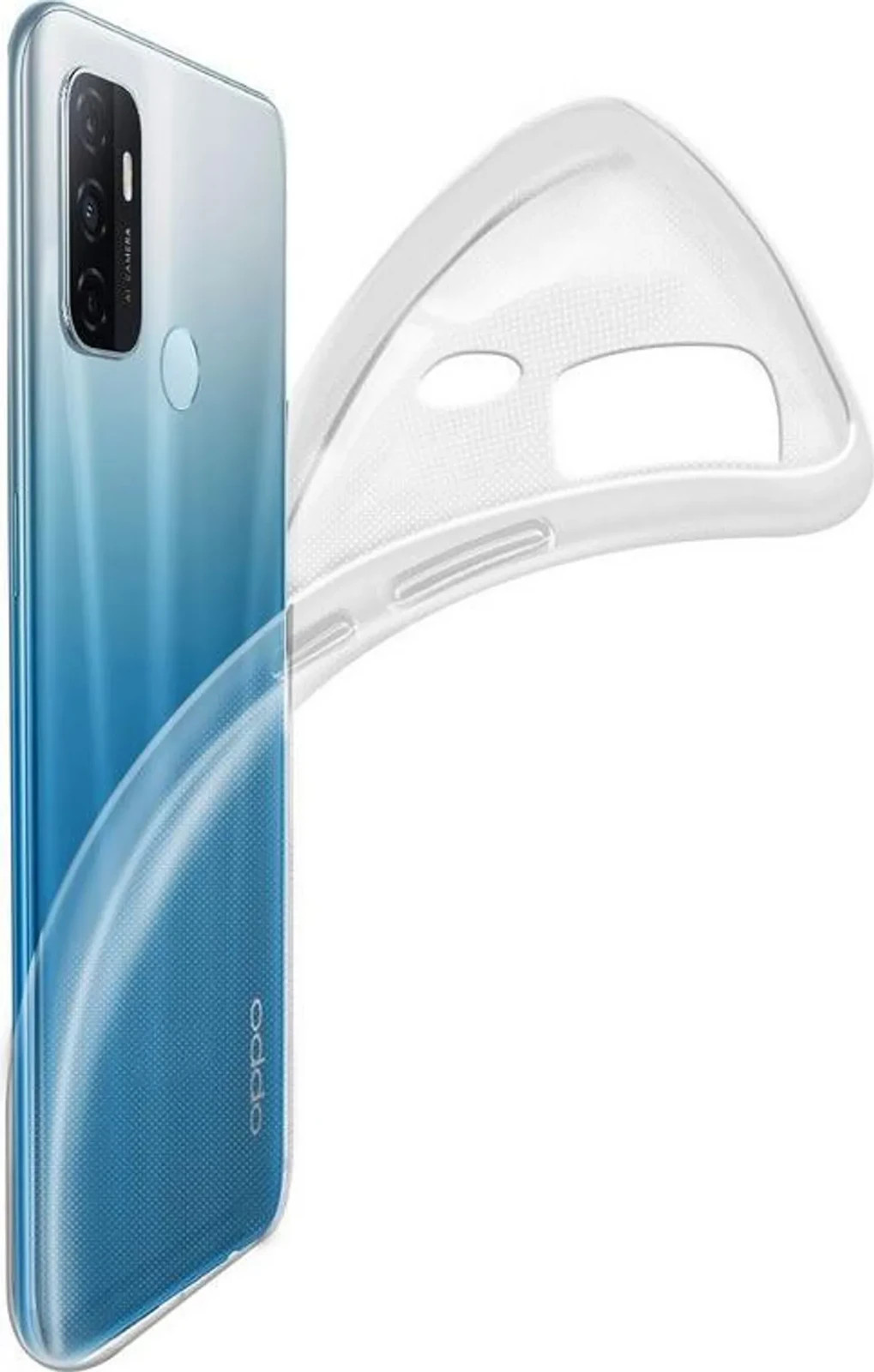 Cover Custodia Protezione Fotocamera TPU Trasparente per OPPO A53 4G / A53S / A33 - immagine 3
