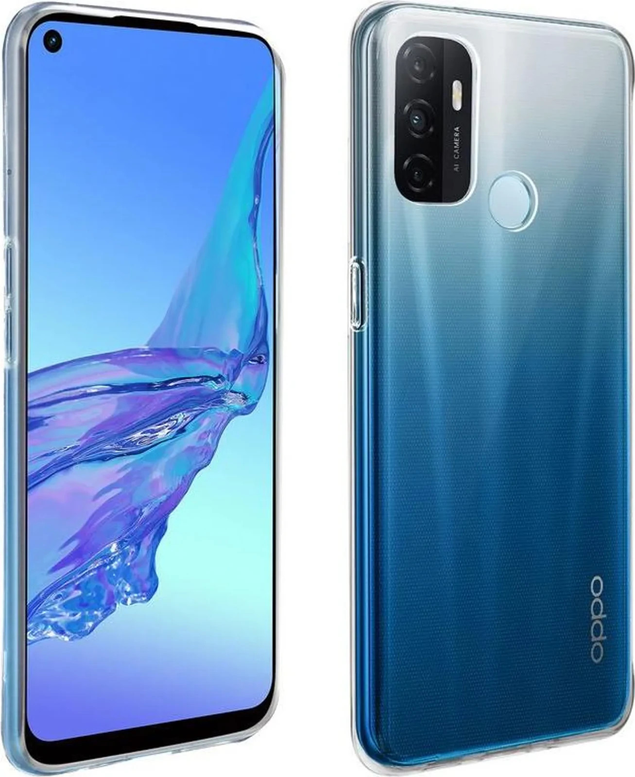 Cover Custodia Protezione Fotocamera TPU Trasparente per OPPO A53 4G / A53S / A33 - immagine 2